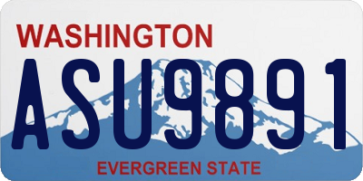 WA license plate ASU9891