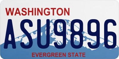 WA license plate ASU9896