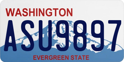 WA license plate ASU9897