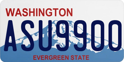WA license plate ASU9900