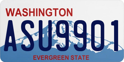 WA license plate ASU9901