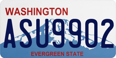 WA license plate ASU9902