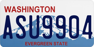 WA license plate ASU9904