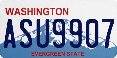 WA license plate ASU9907