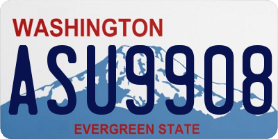 WA license plate ASU9908