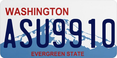 WA license plate ASU9910