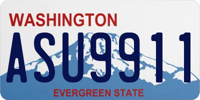 WA license plate ASU9911