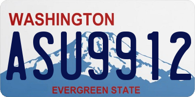 WA license plate ASU9912