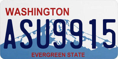 WA license plate ASU9915