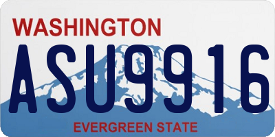 WA license plate ASU9916