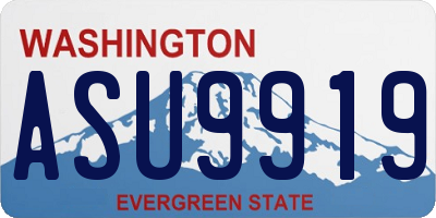 WA license plate ASU9919