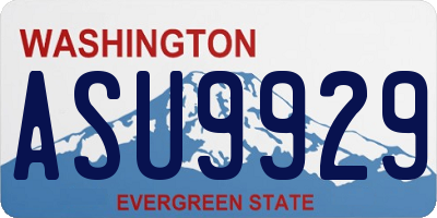 WA license plate ASU9929