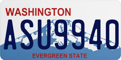 WA license plate ASU9940