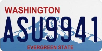 WA license plate ASU9941