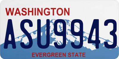 WA license plate ASU9943