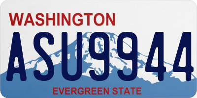 WA license plate ASU9944