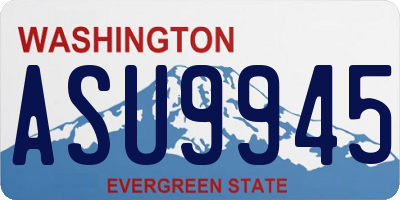WA license plate ASU9945