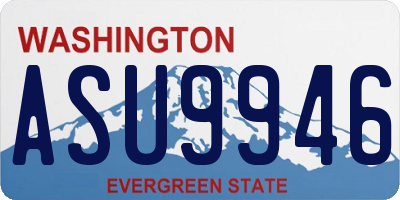 WA license plate ASU9946