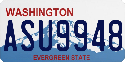 WA license plate ASU9948