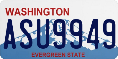 WA license plate ASU9949