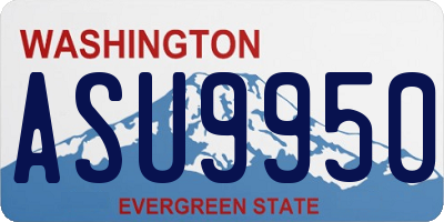WA license plate ASU9950