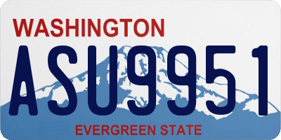 WA license plate ASU9951