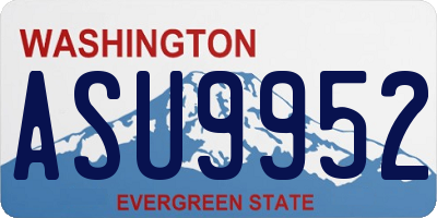 WA license plate ASU9952