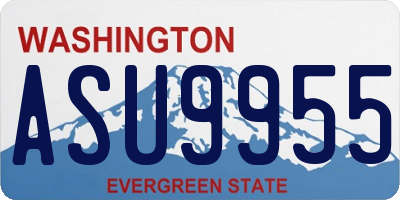 WA license plate ASU9955