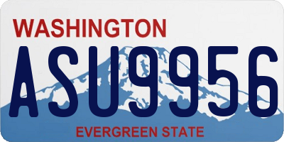 WA license plate ASU9956