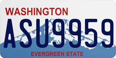 WA license plate ASU9959