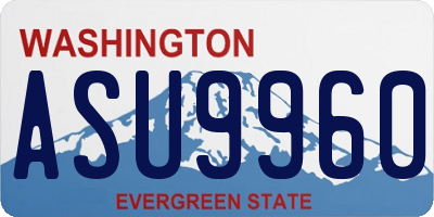 WA license plate ASU9960