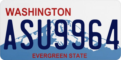 WA license plate ASU9964