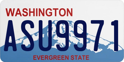 WA license plate ASU9971