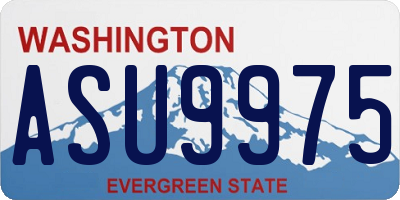 WA license plate ASU9975