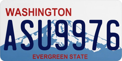 WA license plate ASU9976