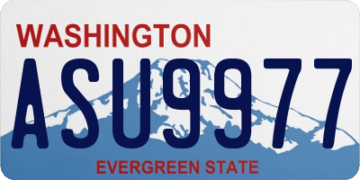 WA license plate ASU9977