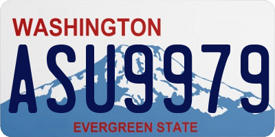 WA license plate ASU9979