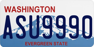 WA license plate ASU9990