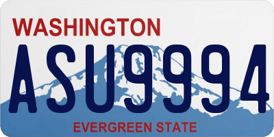 WA license plate ASU9994