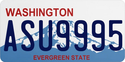 WA license plate ASU9995