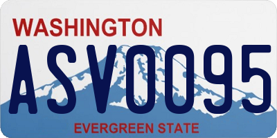 WA license plate ASV0095
