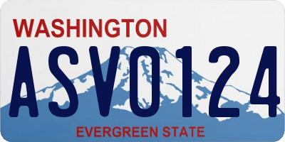 WA license plate ASV0124