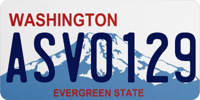 WA license plate ASV0129