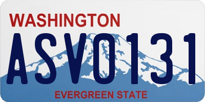WA license plate ASV0131