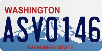 WA license plate ASV0146