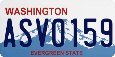 WA license plate ASV0159