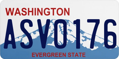 WA license plate ASV0176