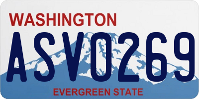 WA license plate ASV0269