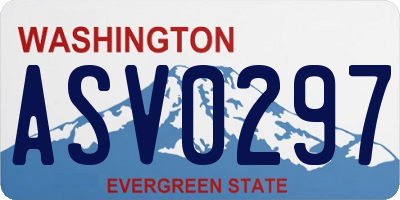WA license plate ASV0297