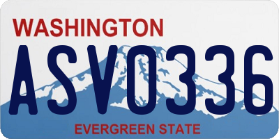 WA license plate ASV0336